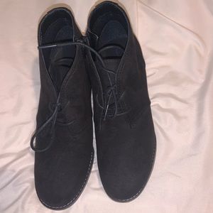 NWOT Black ankle wedge booties by universal thread